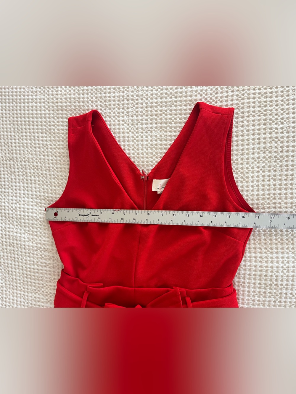 ANTHROPOLOGIE RED CATHY STRUCTURED JUMPSUIT SZ Medium - Picture 6 of 15